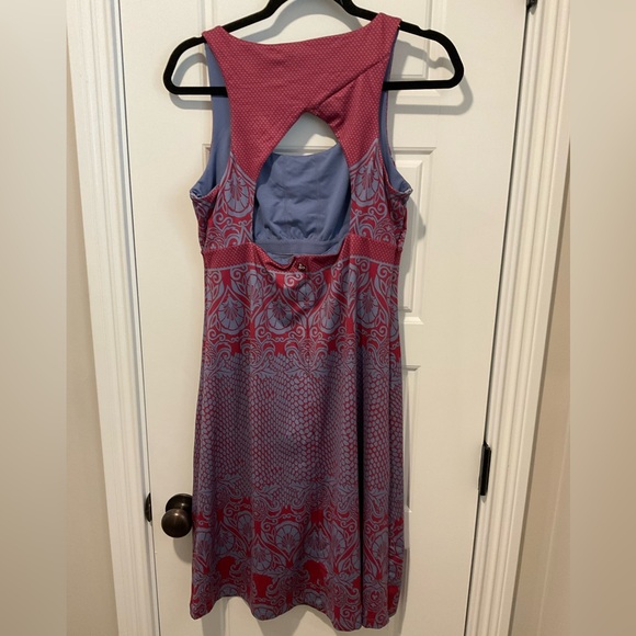 Prana Pink And Periwinkle Sleeveless Dress Size Large - Picture 3 of 5